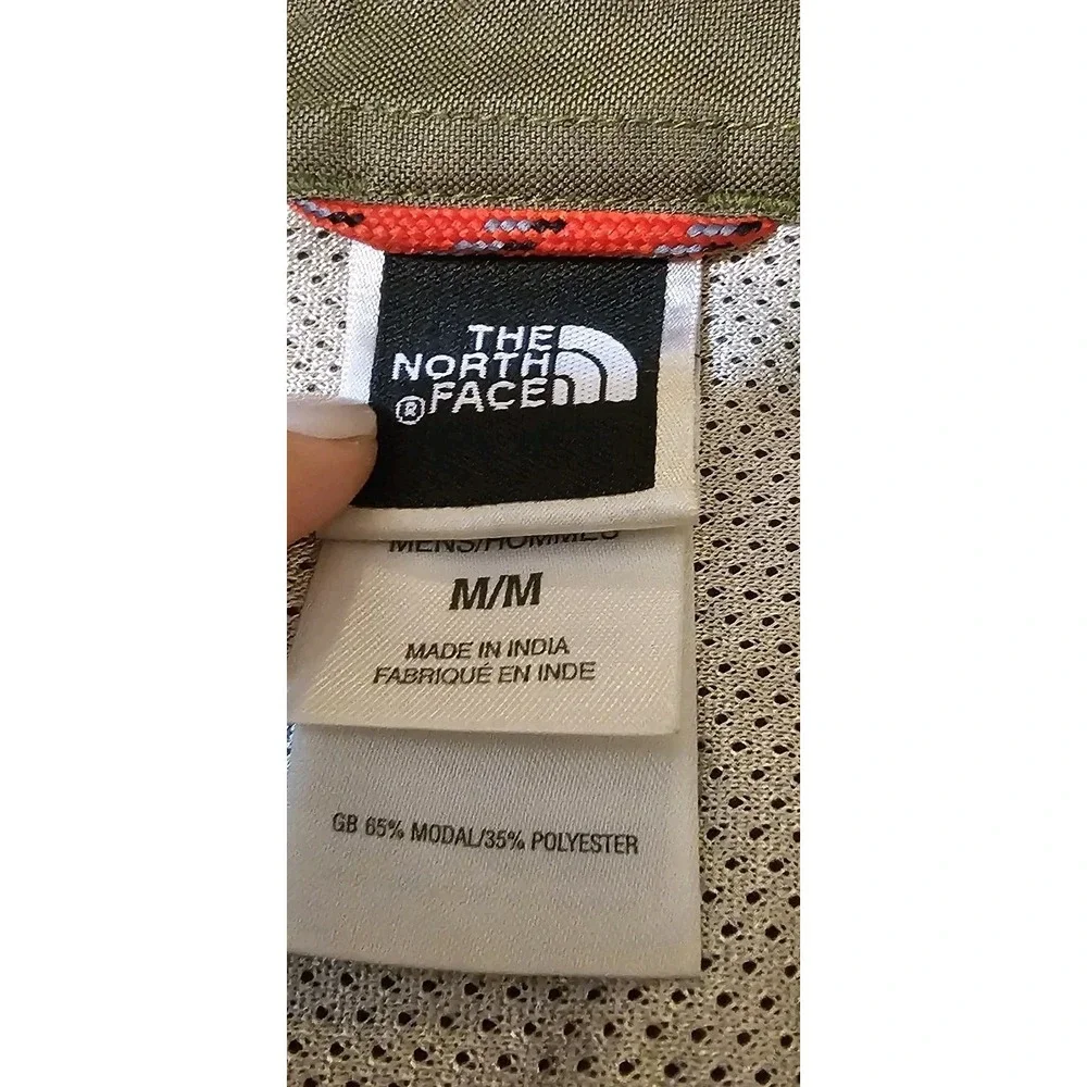 The North Face Shirt Mens Medium Green Long Sleeve Button Up Vented Hiking Modal